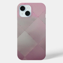 Klein, modern, metalen roze iPhone 15 case