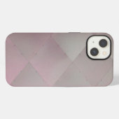 Klein, modern, metalen roze iPhone hoesje (Achterkant horizontaal)
