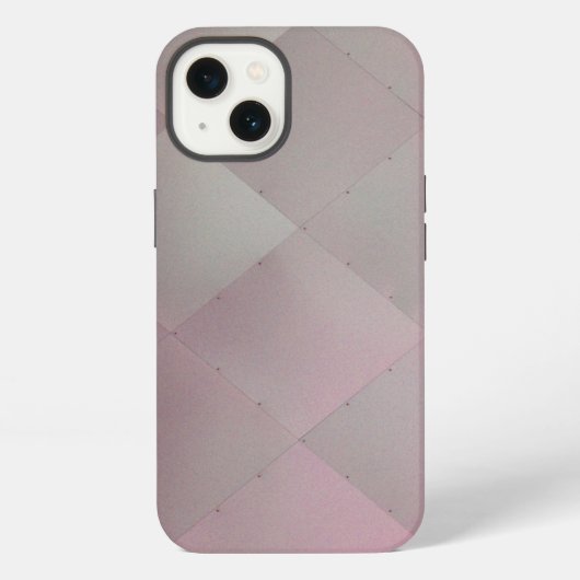 Klein, modern, metalen roze iPhone hoesje (Achterkant)