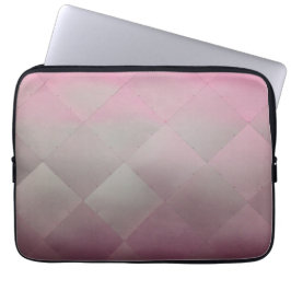 Klein, modern, metalen roze laptop sleeve