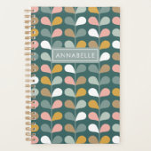 Klein Monogram Naam Bloemblaadjes Patroon Planner (Voorkant)