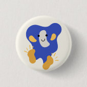 klein monster—Grote voeten knop Ronde Button 3,2 Cm (Voorkant)