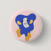 klein monster—Grote voeten knop Ronde Button 3,2 Cm (Voorkant)