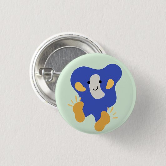 klein monster—Grote voeten knop Ronde Button 3,2 Cm (Voorkant /achterkant)