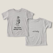 Klein Moppie Baby Meisje T-Shirt (Ontwerp Voorkant & Achterkant)