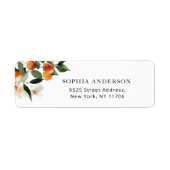 Klein moppie babyshower retouradres etiket (Voorkant)