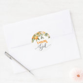 Klein mormel Team meisje geslacht onthulling Ronde Sticker (Envelop)