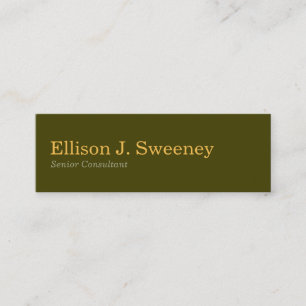 Klein mos grijs professioneel vet type ontwerp mini visitekaartje