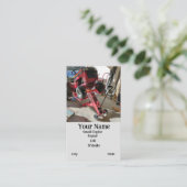 Klein motorreparatie service visitekaartje (Staand voorkant)