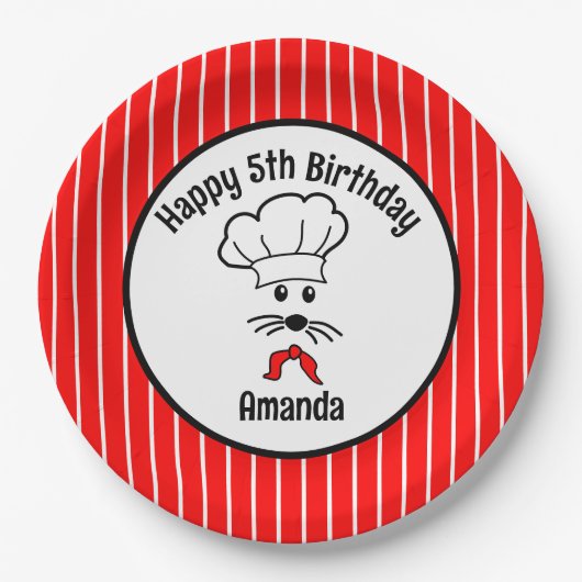  klein muisbakkersfeestje papieren bordje (Voorkant)