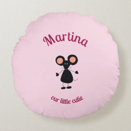 Klein muisje rond kussen