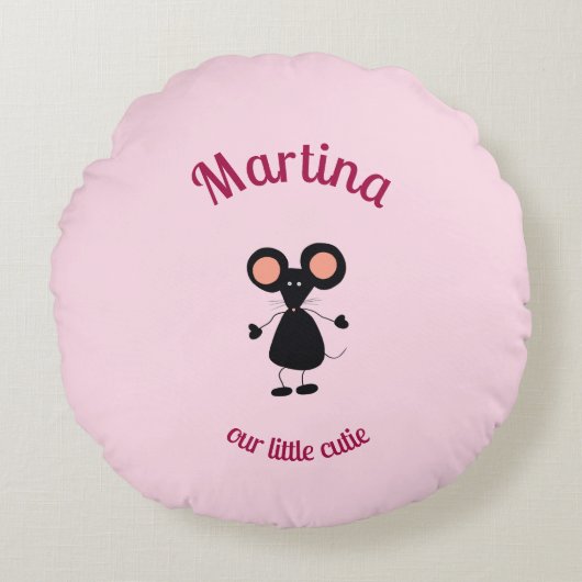 Klein muisje rond kussen (Voorkant)