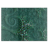 Klein natte Blauwgroen gepotte octopus fijne fract Snijplank (Voorkant)