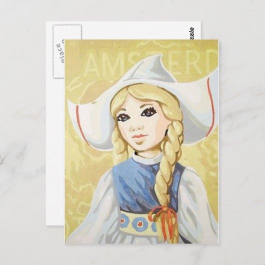 klein nederlands meisje briefkaart (Voorkant / Achterkant)