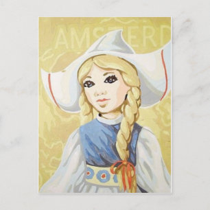 klein nederlands meisje briefkaart