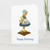 Klein Nederlands meisje met Klompen Kaart (Voorkant)