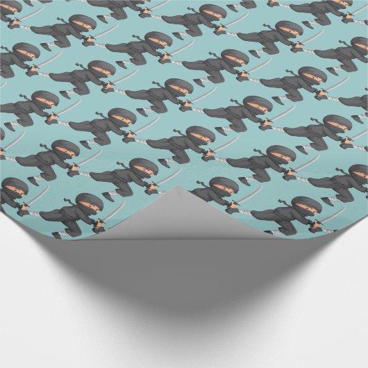 Klein Ninja Design Wrapping Paper Cadeaupapier (Hoek)