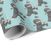 Klein Ninja Design Wrapping Paper Cadeaupapier (Rol Hoek)