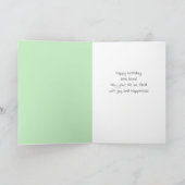 Klein Ninja Holding Gooien Star Groen Verjaardag Kaart (Binnen)