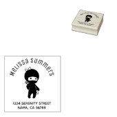 Klein Ninja Meisje Arch Adres Rubberstempel (Gestempeld)