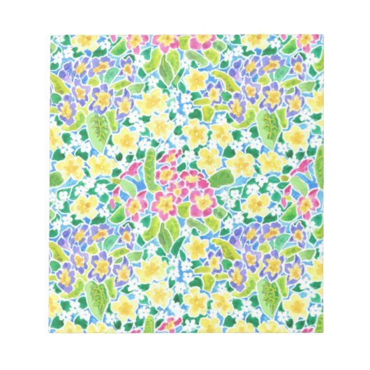 Klein Notitieblok of Jotter, Primroses Patroon (Voorkant)
