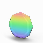 Klein octagon regenboogacrylblok fotoblokken (Rechts)