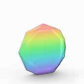 Klein octagon regenboogacrylblok fotoblokken (Links)
