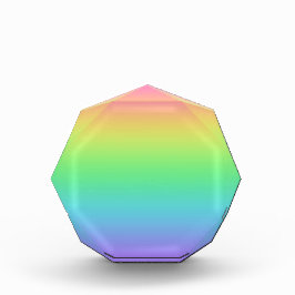 Klein octagon regenboogacrylblok fotoblokken