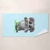 Klein olifant met ventilatorblauw handdoek (Badhanddoek)