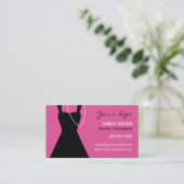 Klein ontwerp van zwart Visitekaartje, Mode Visitekaartje (Staand voorkant)