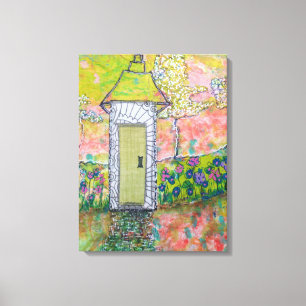 Klein oosters huis canvas afdruk