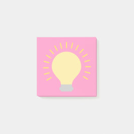 Klein opgerold gele lichte lamp 3x3 netky mini post-it® notes