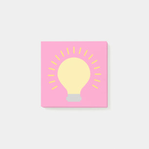 Klein opgerold gele lichte lamp 3x3 netky mini post-it® notes