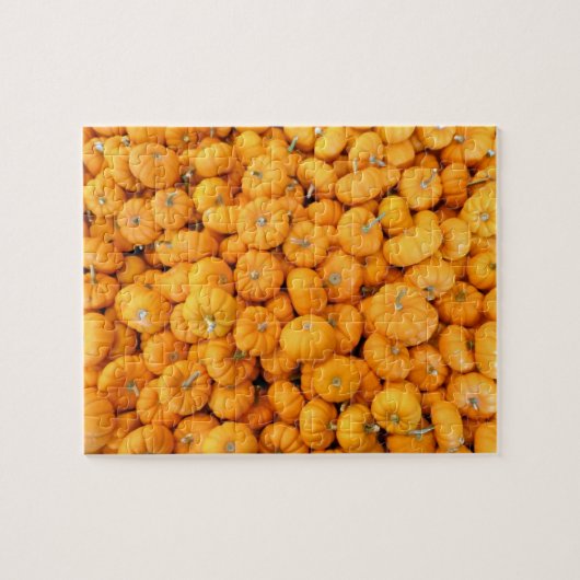 Klein Oranje oogstpompoenen Legpuzzel (Horizontaal)