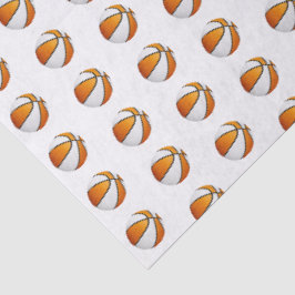 klein oranje wit basketbal patroon tissuepapier