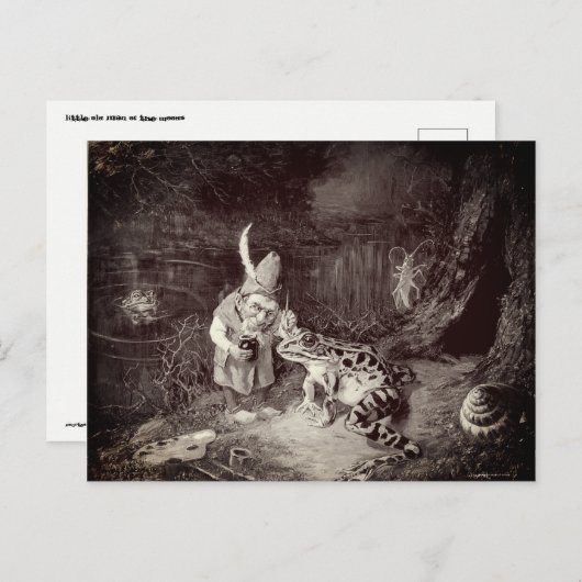 Klein oud Man van de Bossen Briefkaart (Voorkant / Achterkant)