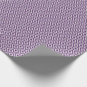 Klein Paars en wit model Cadeaupapier (Hoek)