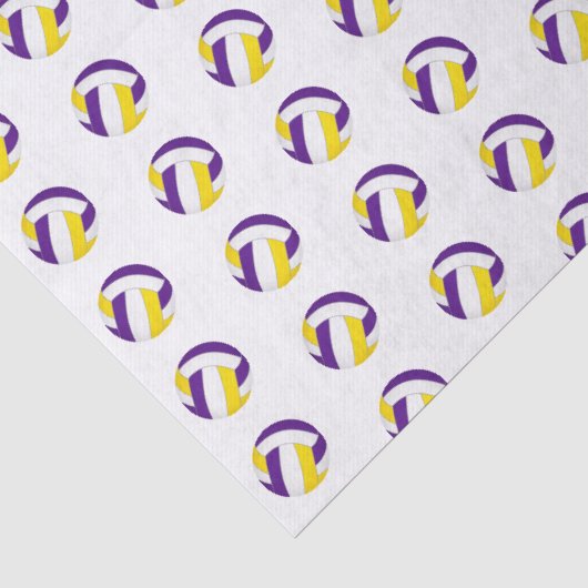 klein paars goud volleybalpatroon tissuepapier (Detail)