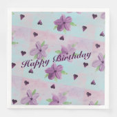  klein Paars roze papier en luiers Servetten (Voorkant)