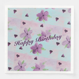  klein Paars roze papier en luiers Servetten