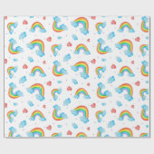 Klein papier voor het inpakken van harten en regen (Vlak)