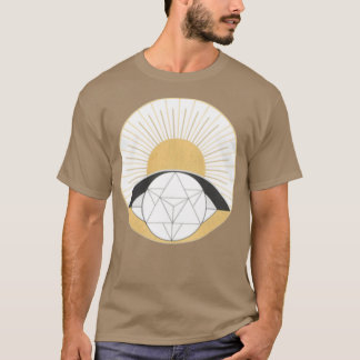 Klein patroon van Sun en Merkabah T-shirt