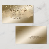 Klein, penseelstreek, Confetti Referral-Kaart Aanbevelingskaartje (Voorkant / Achterkant)