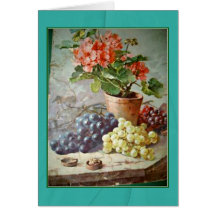 Klein Pink Geraniums Paarse Grapes