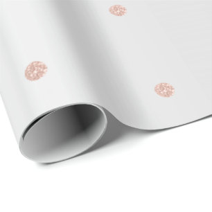 Klein poka Dots Gray Roze Rose Gold Bridal Pastel Cadeaupapier