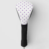 Klein poka-puntenpatroon: Paars Golfheadcover (Voorkant)