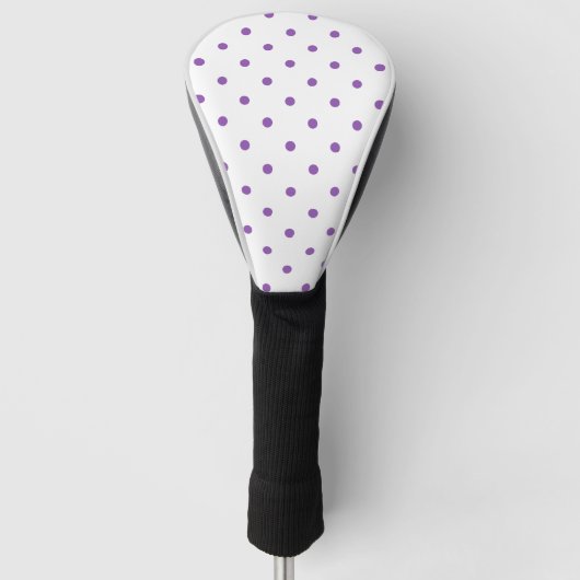 Klein poka-puntenpatroon: Paars Golfheadcover (Voorkant)