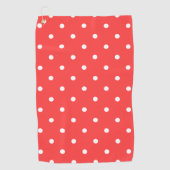 Klein pokpuntpatroon: koraalroze golfhanddoek (Voorkant)