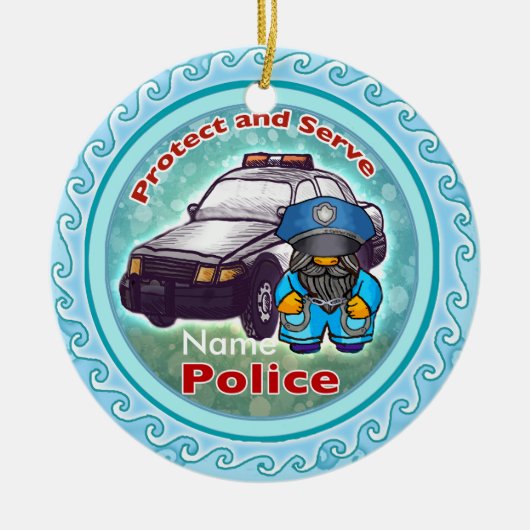 Klein politieagent ornament (Voorkant)