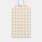 Klein Pomp Neutraal Herfst Babyfeest Cadeaulabel (Achterkant)